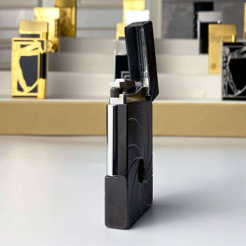 New commemorative edition single and double flame luxury Ping Sound natural paint cigarette smoking butane lighter 18100 W260202