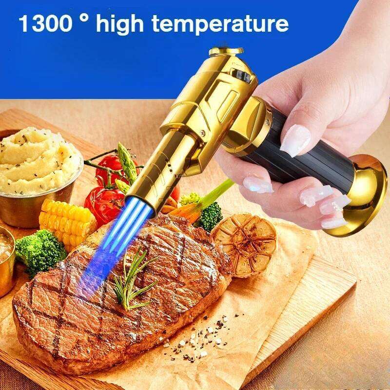 Windproof Large Flame Torch Gun Lighter Welding Cigar Kitchen Outdoor BBQ Barbecue Men's Ignition Tools Wholesale W260202