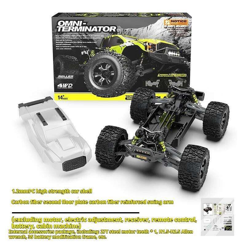 Universal Terminator 1:10 RC Car Remote Control Electric Brushless 4WD Off-Road Vehicle V2 Version Toy for Ages 14+ Y260131