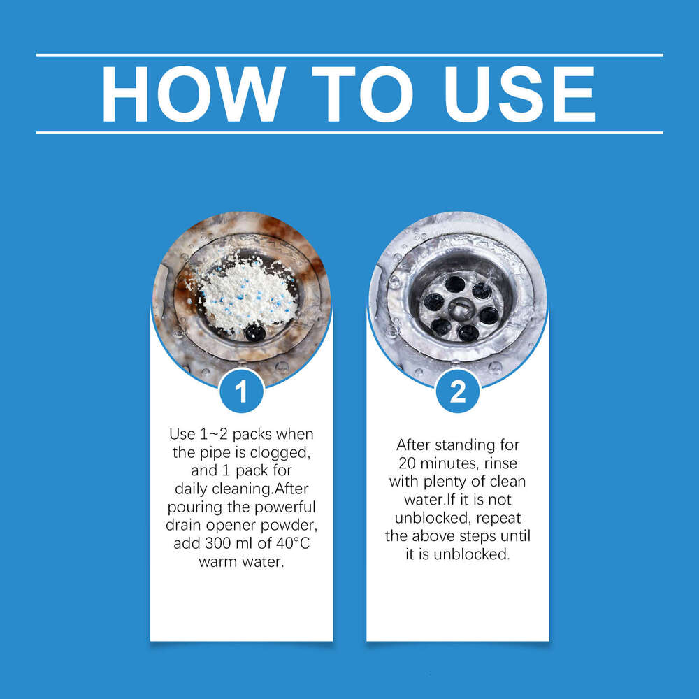 JUE FISH Household Cleaner Kitchen Sink Drain Pipe Dirt Dissolving Cleaning Powder S260202