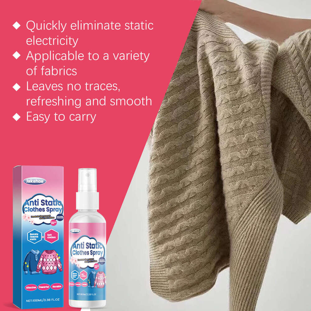 Jakehoe Anti-Static Wrinkle Removal for Clothes Smooth Comfortable Removes Wrinkles and Static-Free Spray S260202