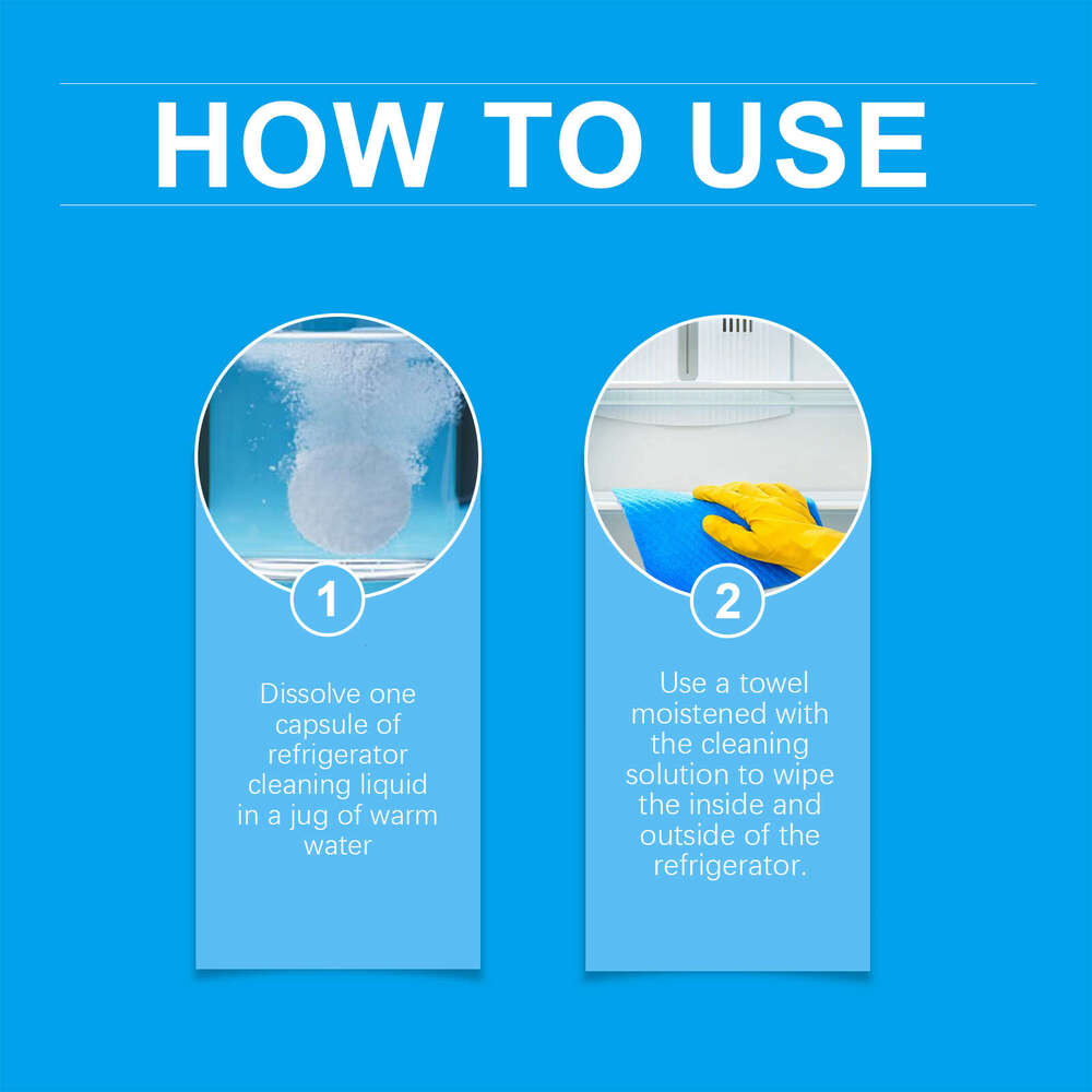 Jue-Fish Effervescent Kitchen Refrigerator Degreasing Deodorizing Multi-purpose Cleaning Tablets S260202