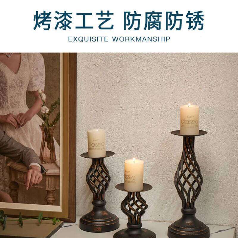 Creative Retro Hollowed Candlestick Valentine's Day Wedding Candlelight Dinner Props Decoration Candle Holder Y260131