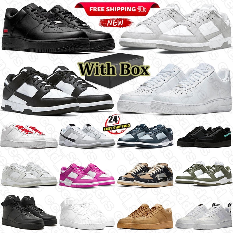 Designer Shoes with box casual shoes for men women White black Brown Low Trendy Board Shoes Lightweight Mens 36-47