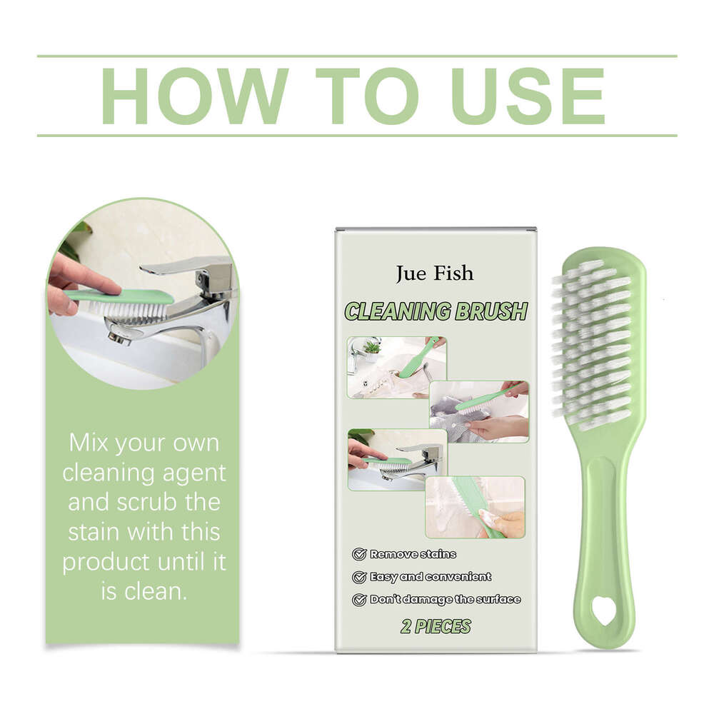 Jue-Fish Multi-Purpose Household Cleaning Shoes Sink Wall Stain Removal Grease Soft Brush S260202
