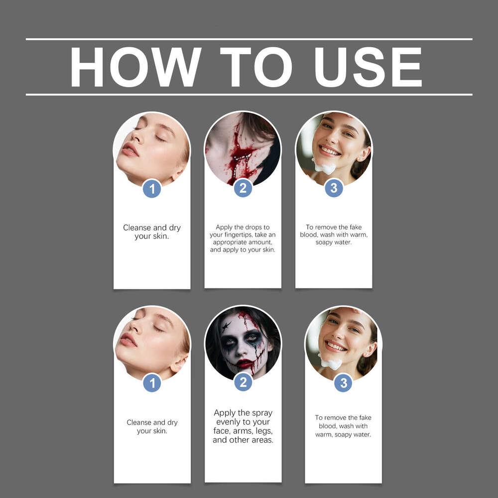 Halloween Fake Blood Effect Festival Realistic Special Effects External Makeup Set S260202