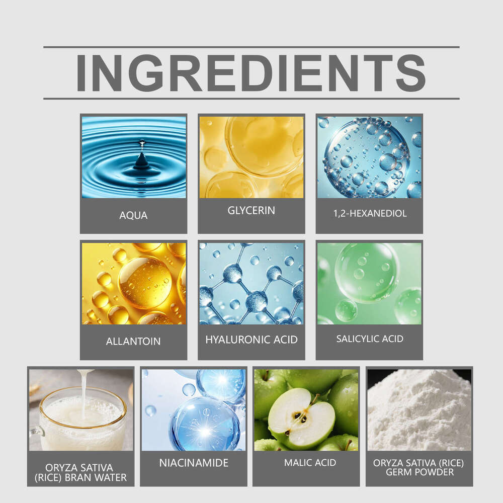 AMZ Rice Brightening Exfoliating Liquid Cleansing Nourishing Hydrating Delicate Care Facial Skin Rejuvenating Skincare Essence S260131