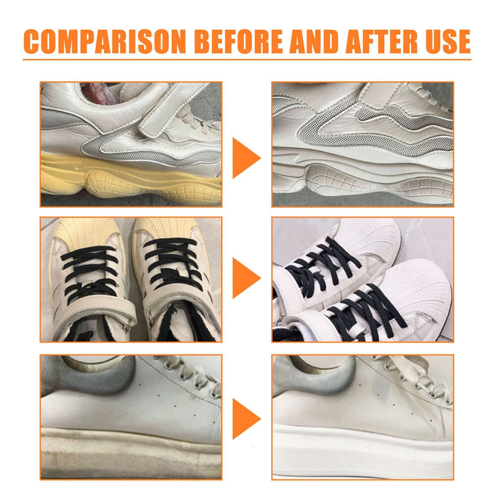 Jakehoe White Sneakers Sports Shoes Shoe Surface Dirt Yellow Edge Brightening Cleaner Milk S260202