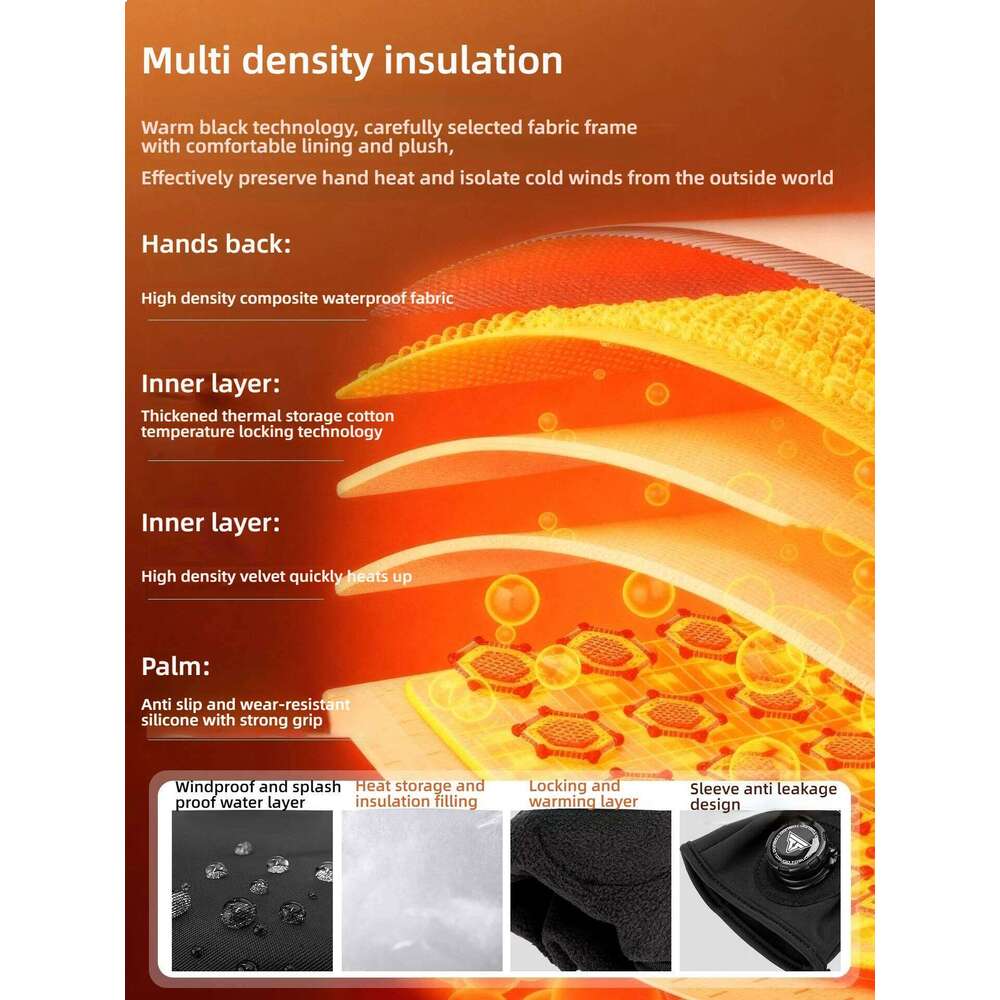 TOSUOD cycling gloves are warm and windproof mountain road electric bikes, long finger knobs for men in winter XJ260202