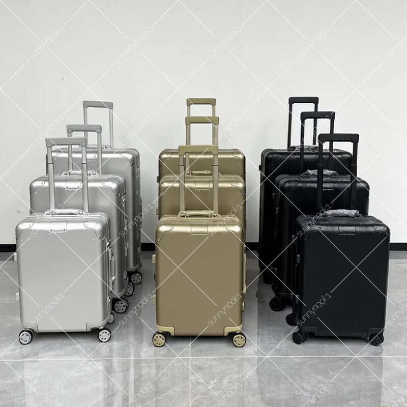Carry-on Suitcase Designer Suitcase RMW Aluminum Alloy Luggage Large Capacity Trunk Travel Suitcase Business Suitcase High Quality Fashion Luggage