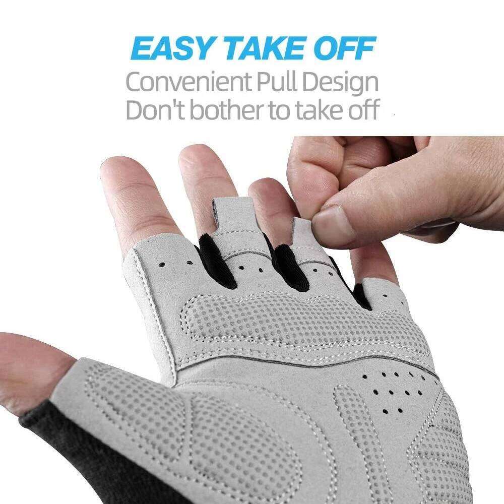 1Pair Professional Workout Padded Weight Lifting Glove for Men/Women Cycling Climbing-Fingerless Breathable Gym Gloves XJ260202