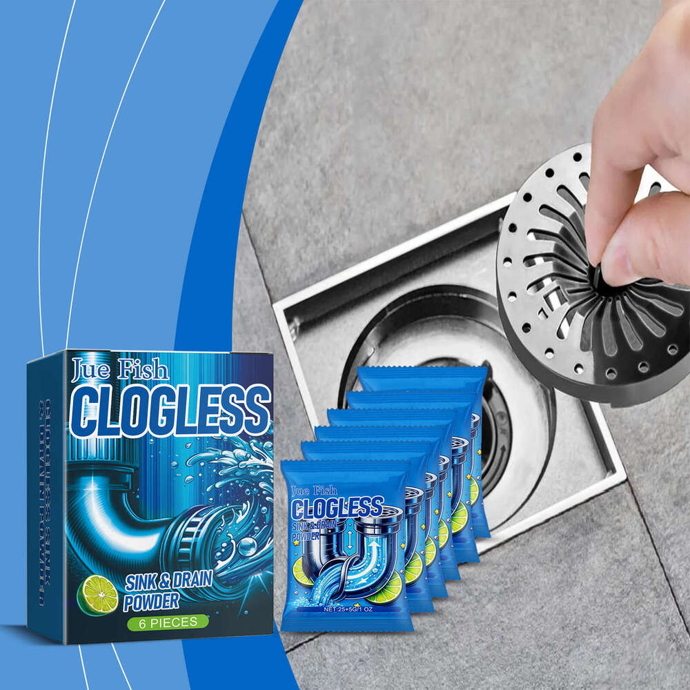 JUE FISH Bathroom Pipe Cleaning Dissolving Drain Cleaner Anti-Clogging Powder S260202