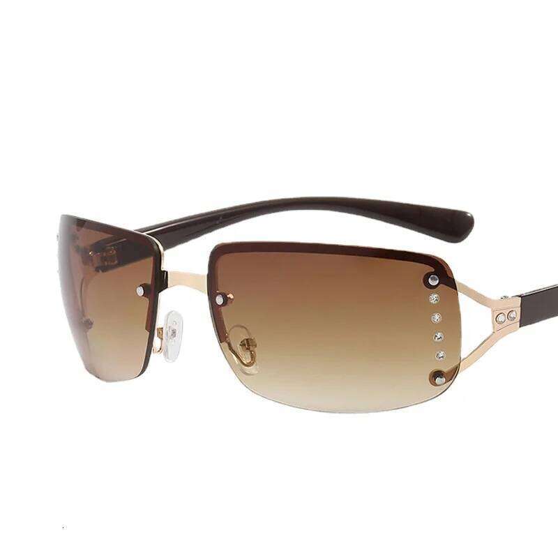 New Frameless Decorative Diamond Sunglasses Women's Design Brand Luxury Sun Glasses Outdoor Leisure Eyewear UV400 Gafas De Sol H260202