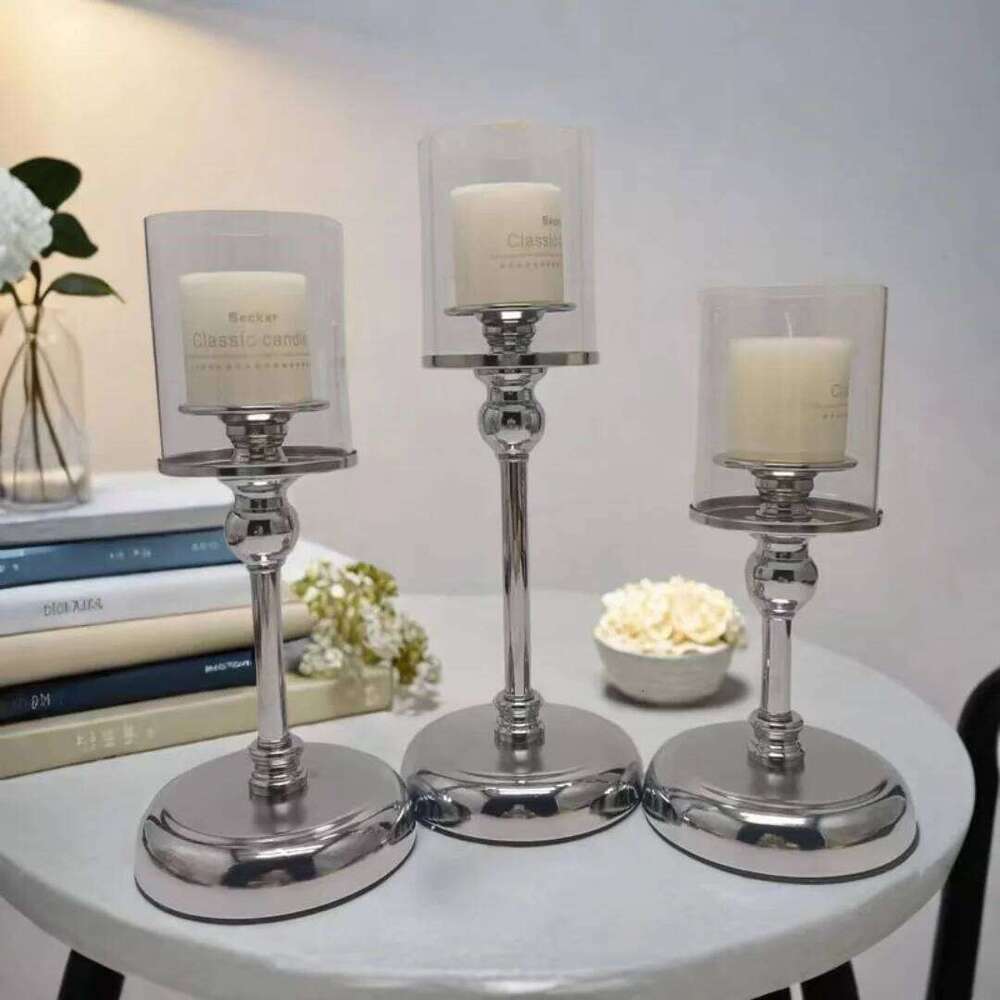 Light candlestick Nordic retro romantic table candlelight dinner props household decorations Y260131