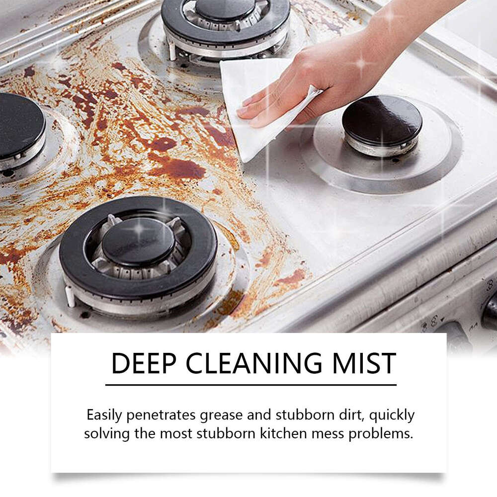 Deep Cleaning Spray Kitchen Stove Range Hood Oil Stain Remover Cleaner S260202
