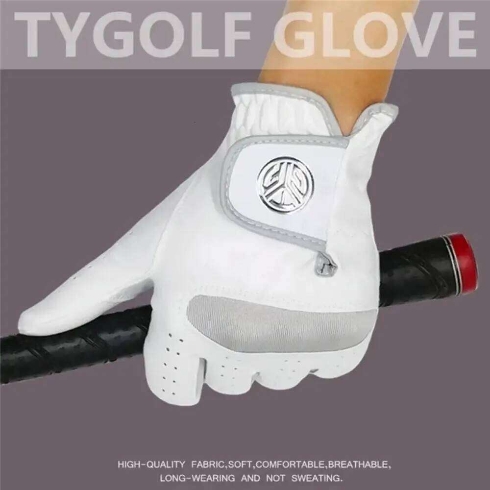 Micro Fiber Men's Sports White Breathable Ultra-fiber Cloth Golfing Glove Maximum Grip Slip-Resistant Golf Gloves XJ260202