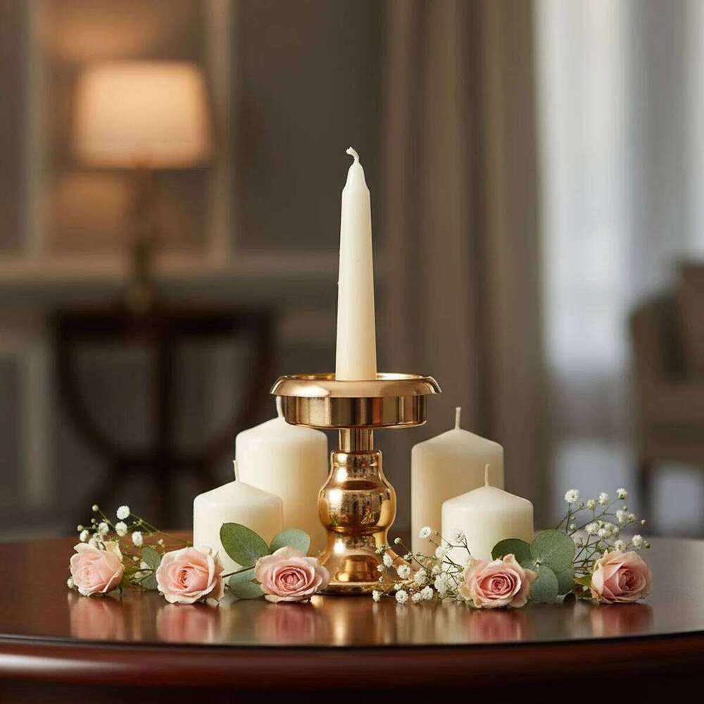 1PC, creative metal irregular candlesticks, romantic European-style wedding, dinner and home decoration center ornaments Y260131