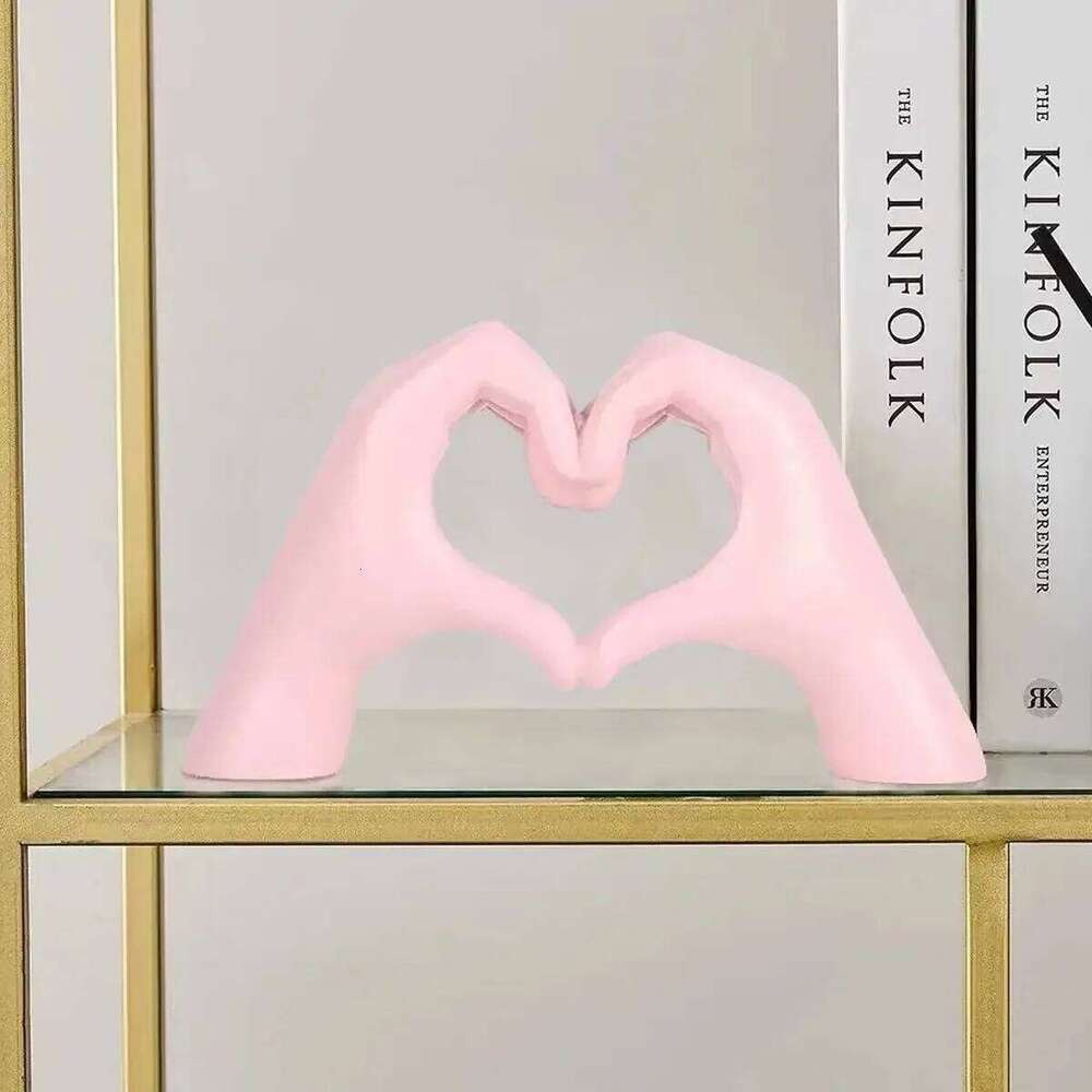 1pc Gesture Decoration, Heart Finger Statue Modern Art Sculpture Personalized Home Decor Y260202