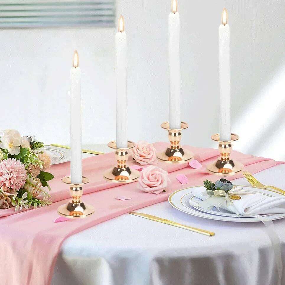 Pcs Metal Gold Taper Holder for Wedding, Dinning, Party, Fits 2 cm / 0.787 inch Thick Wax Candle or Led Candles Y260131