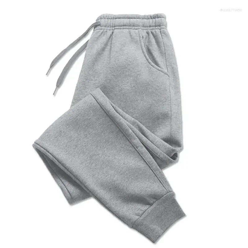 Men's Pants Mens Casual Autumn Winter Fleece Sweatpants Men Running Jogger Sports Gym Trousers Fashion Solid Color Workout Long