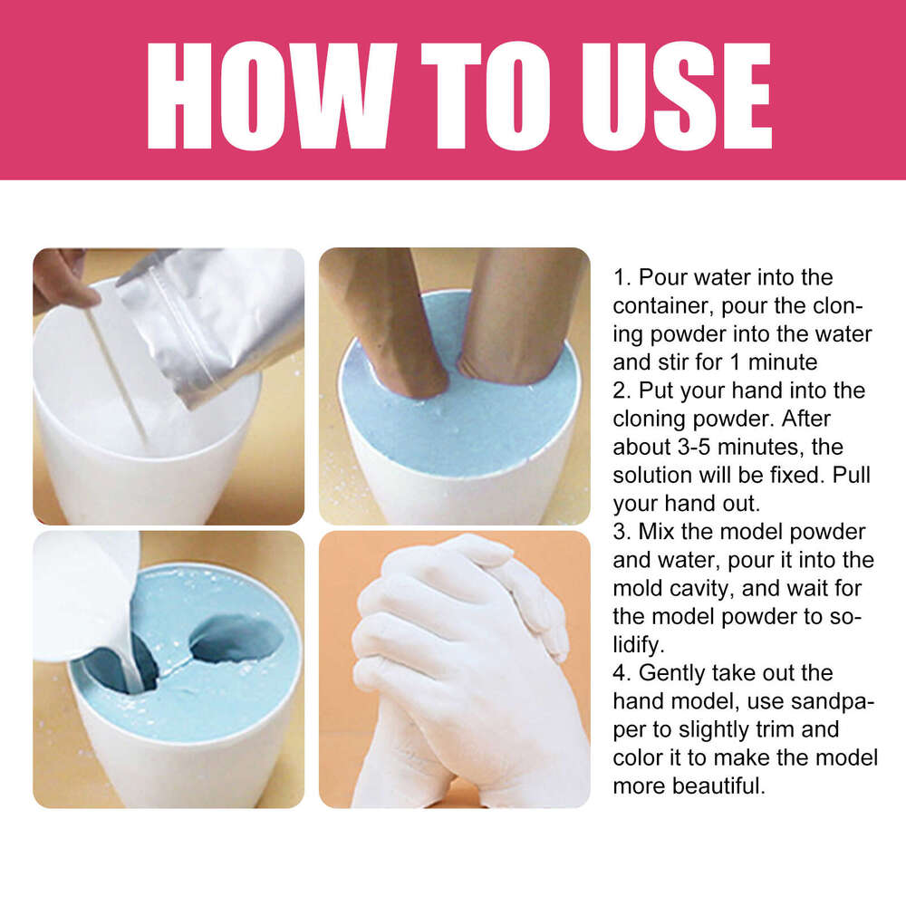 Dowmoo 3D Hand Mold Plaster Clone Model Souvenir Gift Craft S260202