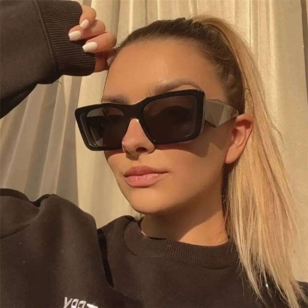 Fashion Square Sunglasses Woman Vintage Cat Eye Design Sun Glasses Female Male Personality Cool Retro Black Cateye Oculos H260202