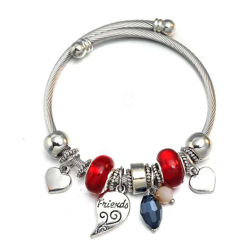 Charm Love Beaded 6 Colour Adjustable Metal Bracelet Bangles Romantic Accessories Women Fashion Jewelry H260202