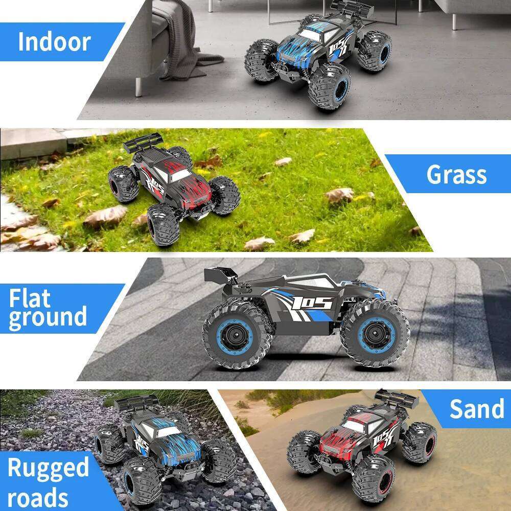 JJRC Q105 Q175 1:18 20 Km/h 2.4GHz Double Motors Drive With LED Light Off Road Remote Control Cars Drift Monster Truck Toys Y260131