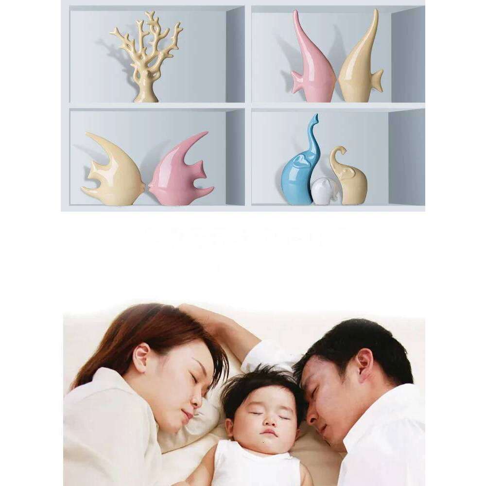 Modern Elephant Rabbit Mascot Ceramic Ornaments Bookcase Cabinet Sculpture Crafts Home Livingroom Table Accessories Decoration Y260202