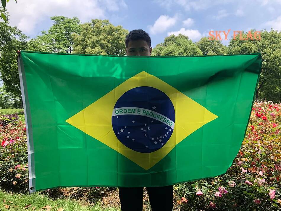 Large Brazil Flag 90x150cm Hanging Polyester Digital Print Brasil Brazilian Banner Flag For Celebration