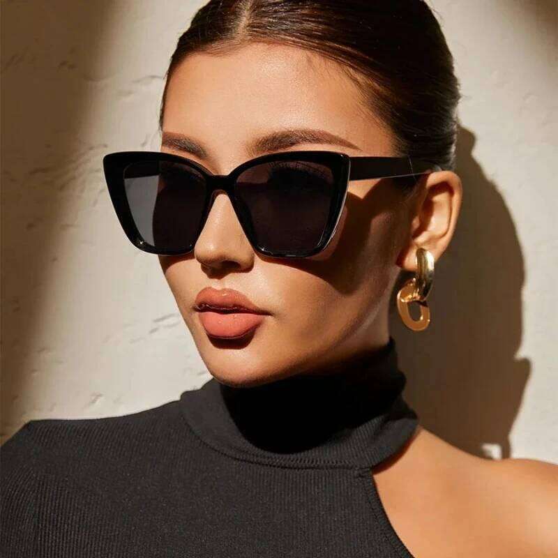 Fashion Street Trend Cat Eye Sunglasses Women Leopard Square Frame Sun Glasses UV400 Lady Brand Designer Eyewear H260202