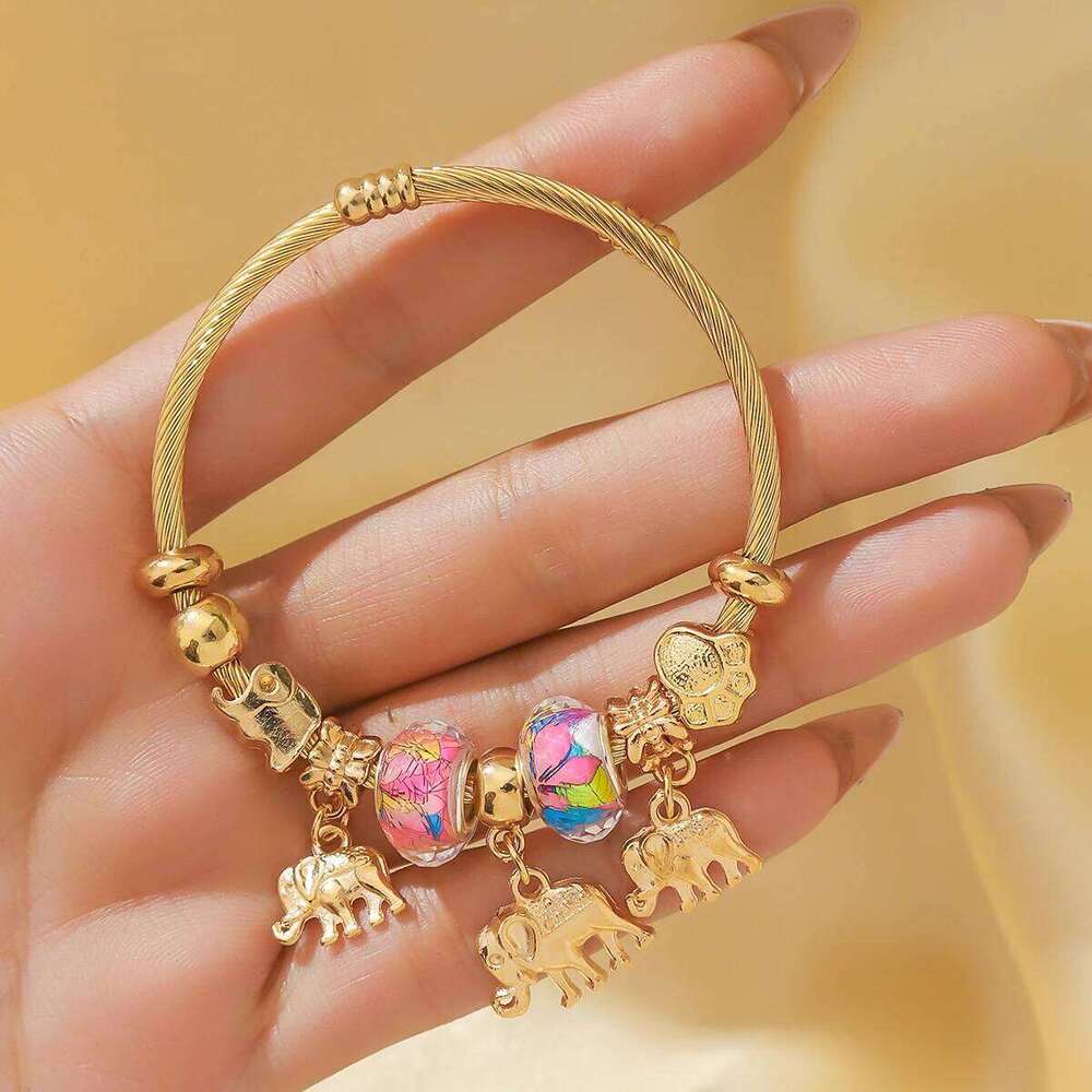 1PC Women's Fashion Pan Family Multi Element Beaded Bracelet Jewelry Accessories Suitable for Date, Party, Festival Gifts H260202