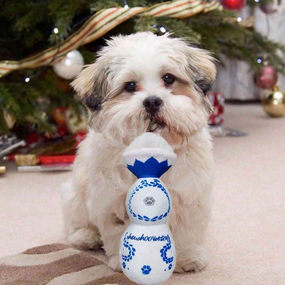 Dog Supplies Wine Bottle Dog Toys Squeaky Plush Chew Toys for Small Medium Pets Durable Interactive Play Pet Supplies Fun Home Decor Toy Dog Plush Toy