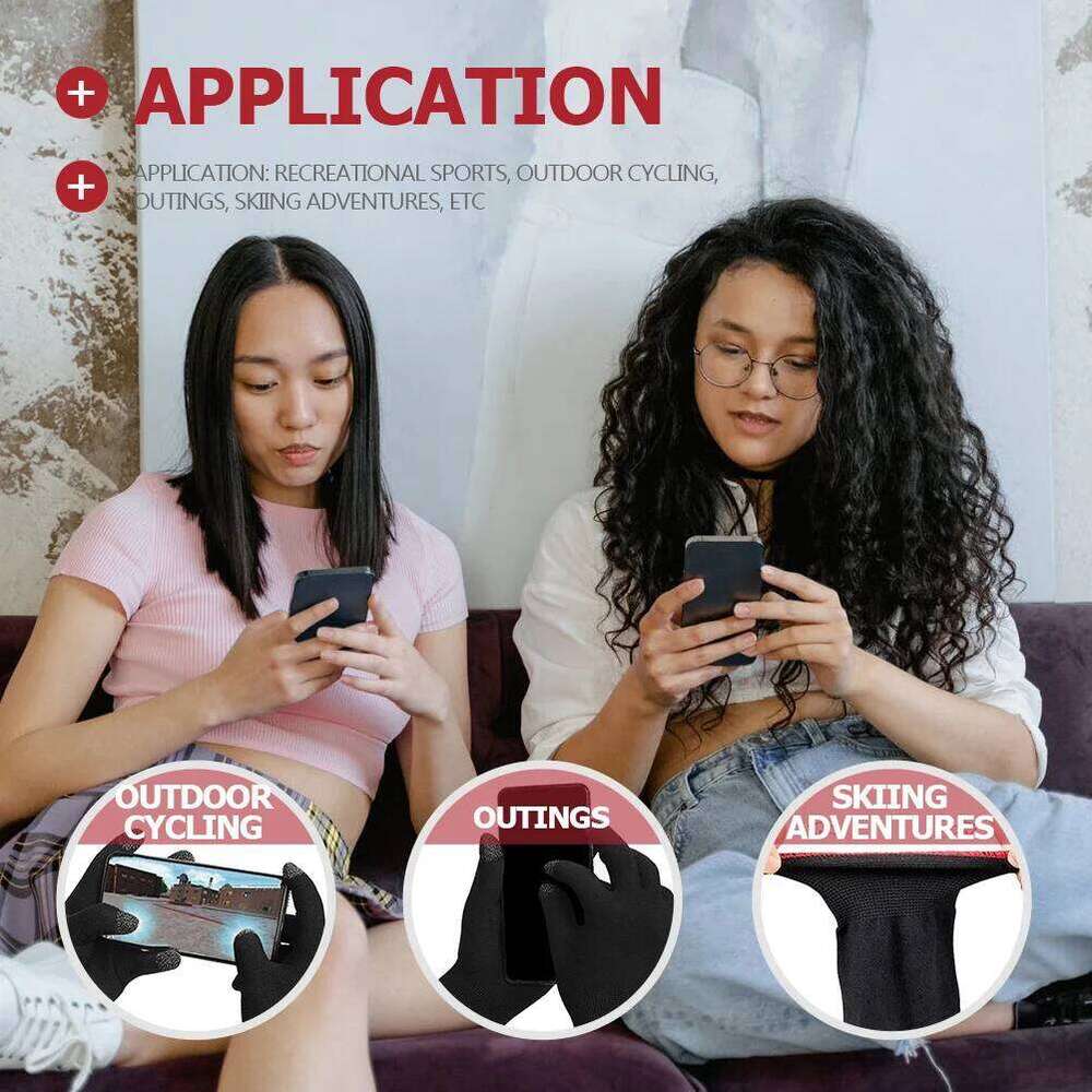 2pcs Touch Screen Winter Women Warm Sweat-Absorbing Non-Slip Texting Gloves For Phone Sports Motorcycle Gear Men XJ260202
