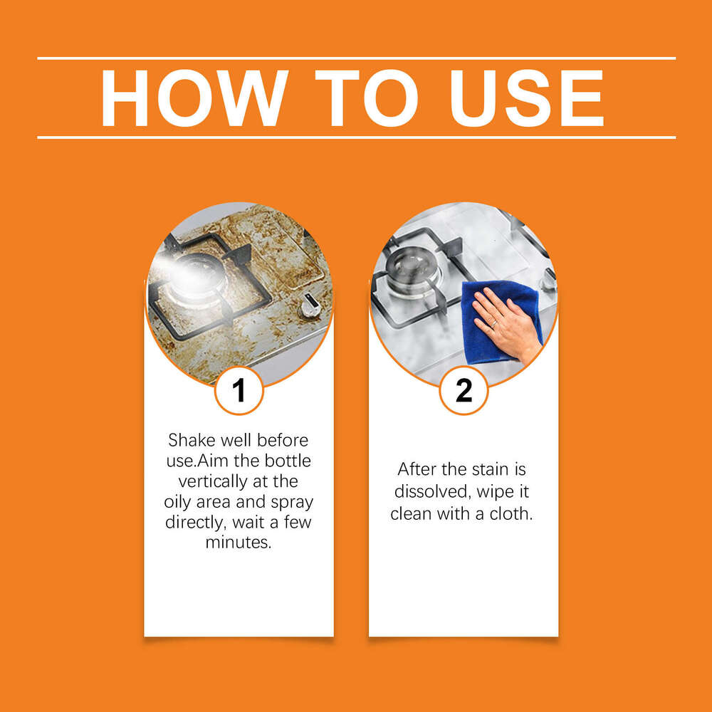 Kitchen Household Range Hood Stove Kitchenware Oil Stain Daily Cleaning Spray S260202