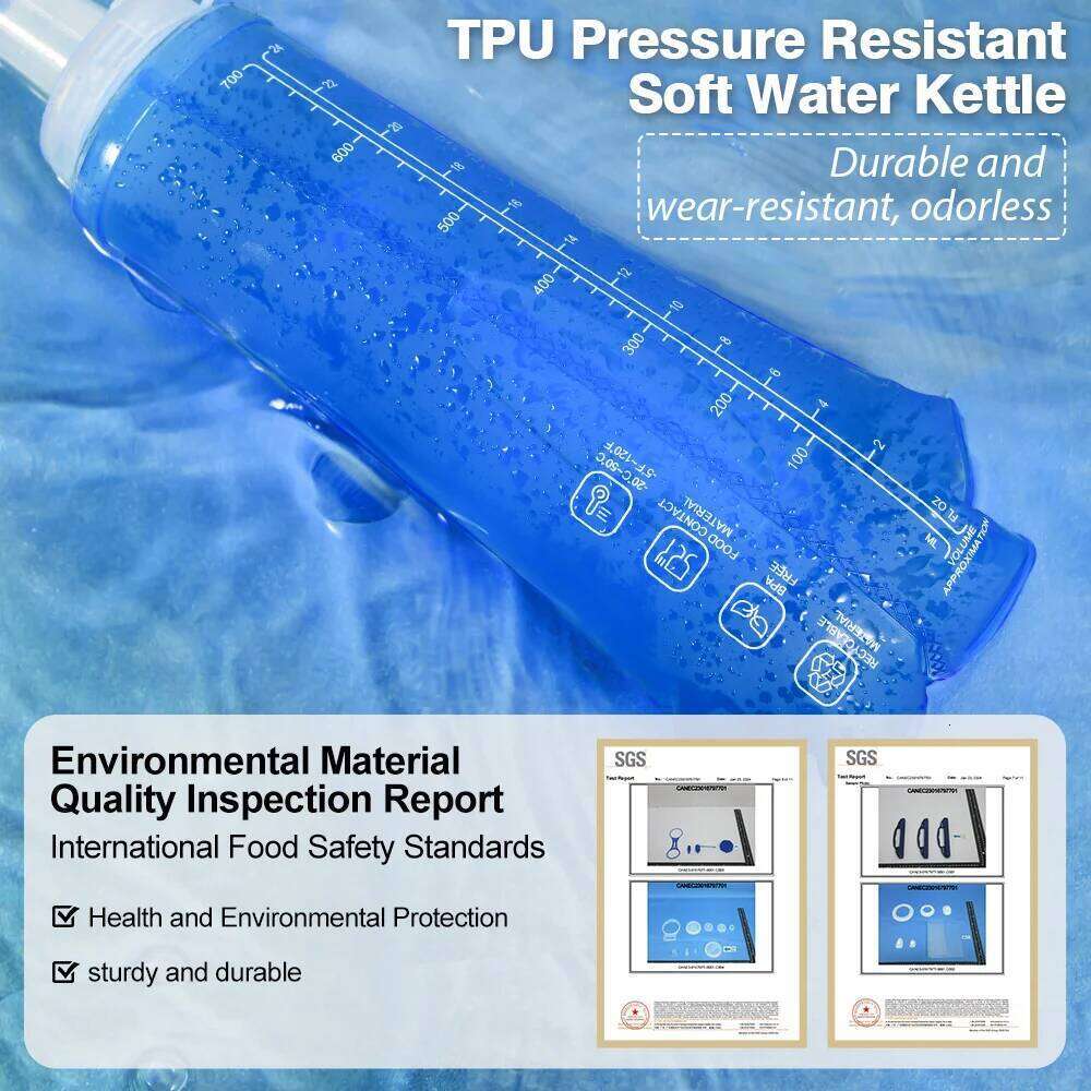 NEWBOLER 300/500/700ML TPU Folding Soft Outdoor Sport Bag Collapsible Water Bottle Running Camping Z260202