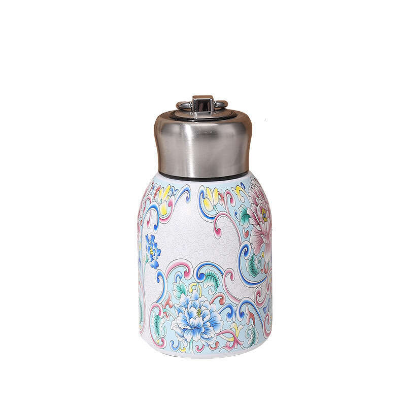 Creative 316 Stainless Steel Little Chubby Thermos Stylish Mini Minimalist Short Bodied Cup With Handle Luxury Style