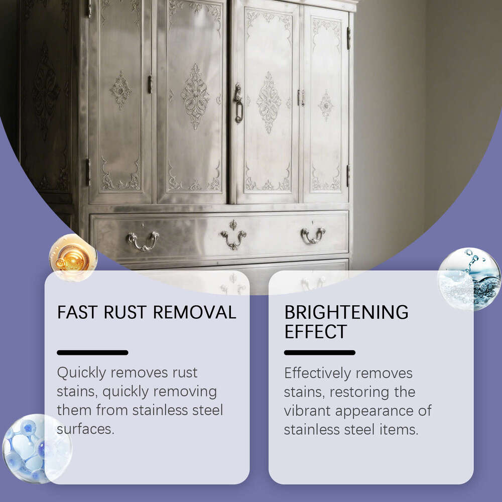 JUE FISH Stainless Steel Gas Stove Range Hood Oil Stain Pot Rust Remover Cleaner S260202