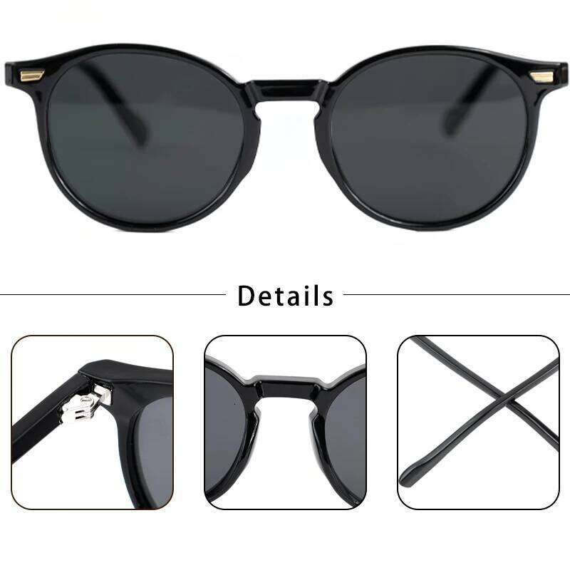 CATERSIDE Retro Polarized Sunglasses Men Round Personalized Fashion Sun Glasses Women Outdoor Driving Beach Sports Eyewear UV400 H260202