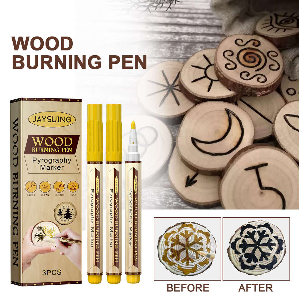 Marker Wooden Branding Coaster Cutting Board Design Burning Pyrography Pen S260202