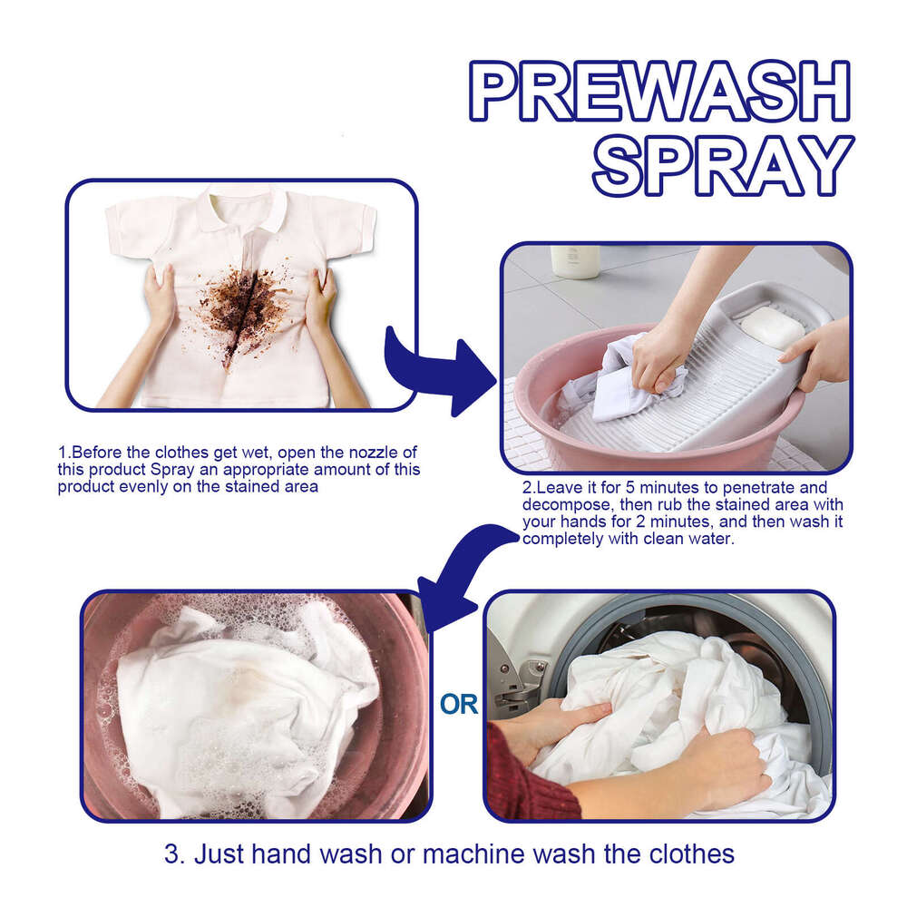 Jue-fish Clothing Spray Gentle Cleaning for Clothes Shoes Socks Oil Yellow Stubborn Stains Stain Remover Cleaner S260202