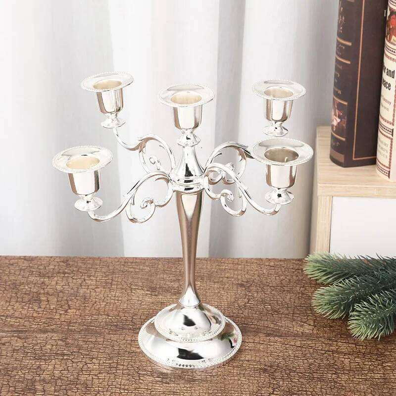 European Candle Holders Hotel Wedding Props Metal Couple Candlelight Dinner Home Decoration Art Y260131