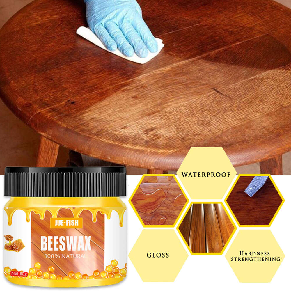 Beeswax Wood Furniture Floor Wear-Resistant Polishing Cleaning Scratch Renovation Maintenance Care Wax S260202