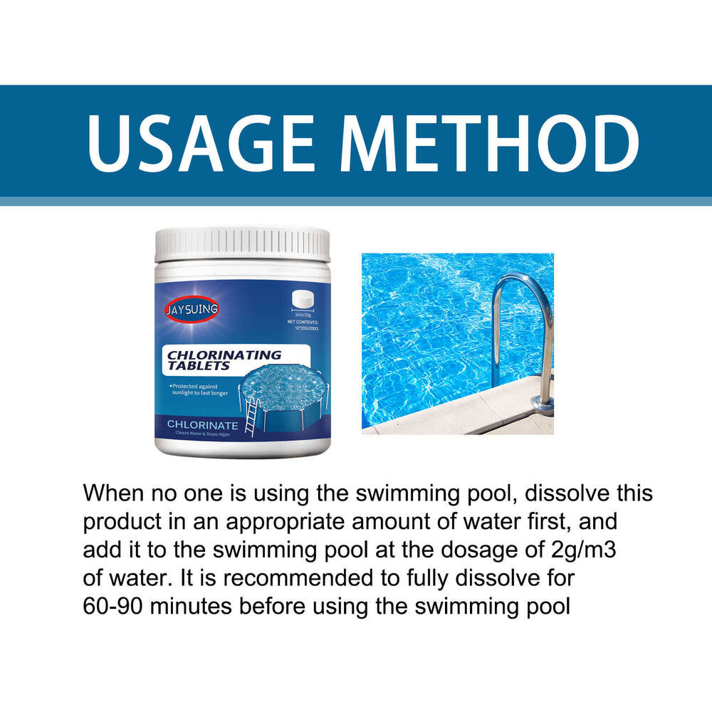 Jaysuing Multi-functional Instant Dissolving Cleaning Swimming Improves Pool Water Quality Effervescent Tablets S260202