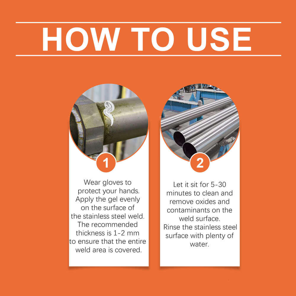 JAKEHOE Stainless Steel Seam Weld Residue Easy Stain Dirt Removal Cleaning Gel S260202