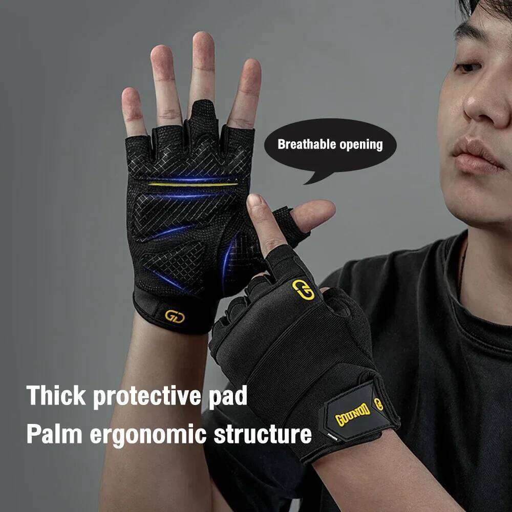 Professional Half Finger Gym Fitness Breathable Non-Slip Grip Shock Absorption for Men Women Outdoor Cycling Gloves XJ260202