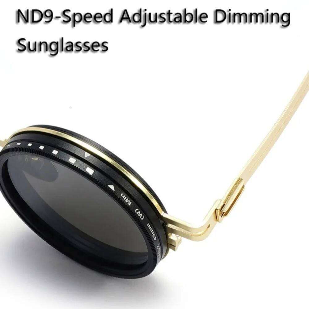 ND2-400 Adjustable Dimming Glasses ND Filter UV400 Polarized With Glasse Case 9 Level Fishing Sunglasses Outdoor H260202