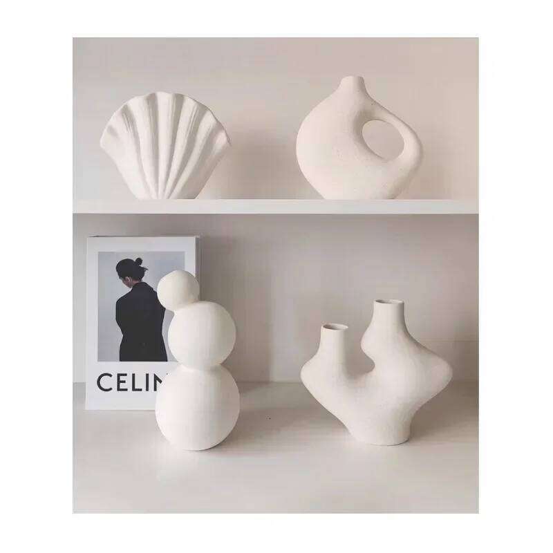LIVETAI Ceramic Aesthetic Vase, Bouquet Large Decorative Vase Ornament for Home Bathroom Table Centerpieces Bookshelf Decor Y260202