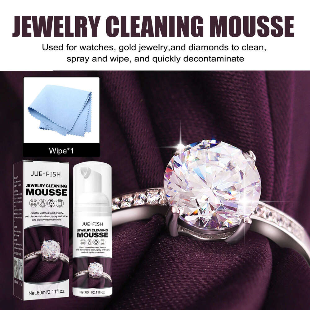 Jue-Fish Brightening Mousse Watch Strap Cleaning Solution Gold Diamond Ring Jewelry Stain Removal Maintenance Cleaner S260202