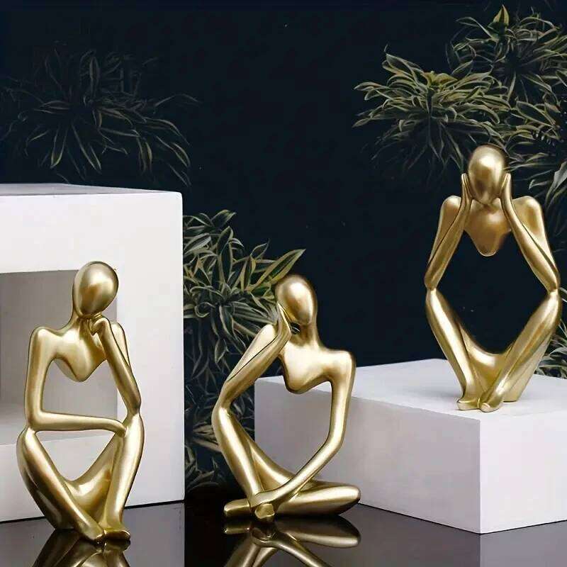 Scandinavian Art Abstract Figures Home Decoration, Mini Crafts, Light Luxury Entryway Ornament, Desktop Decoration 1pc Y260202